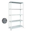 Raft metalic GRI cu 5 polite 176x90x45cm 300 kg /polita montaj montaj prin clipsare B4U