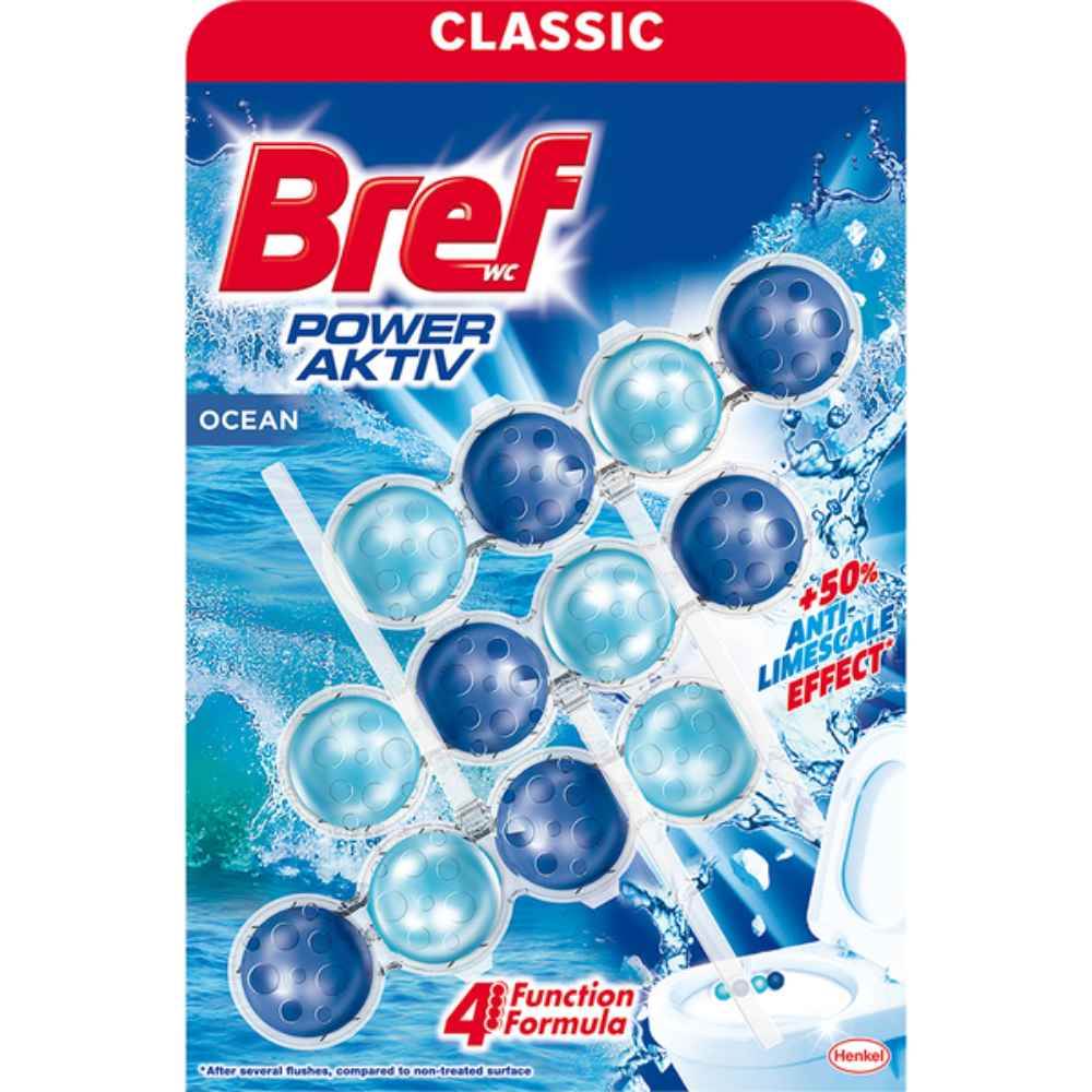 Odorizant WC BREF POWER AKTIV set 3x50g (bile) Ocean
