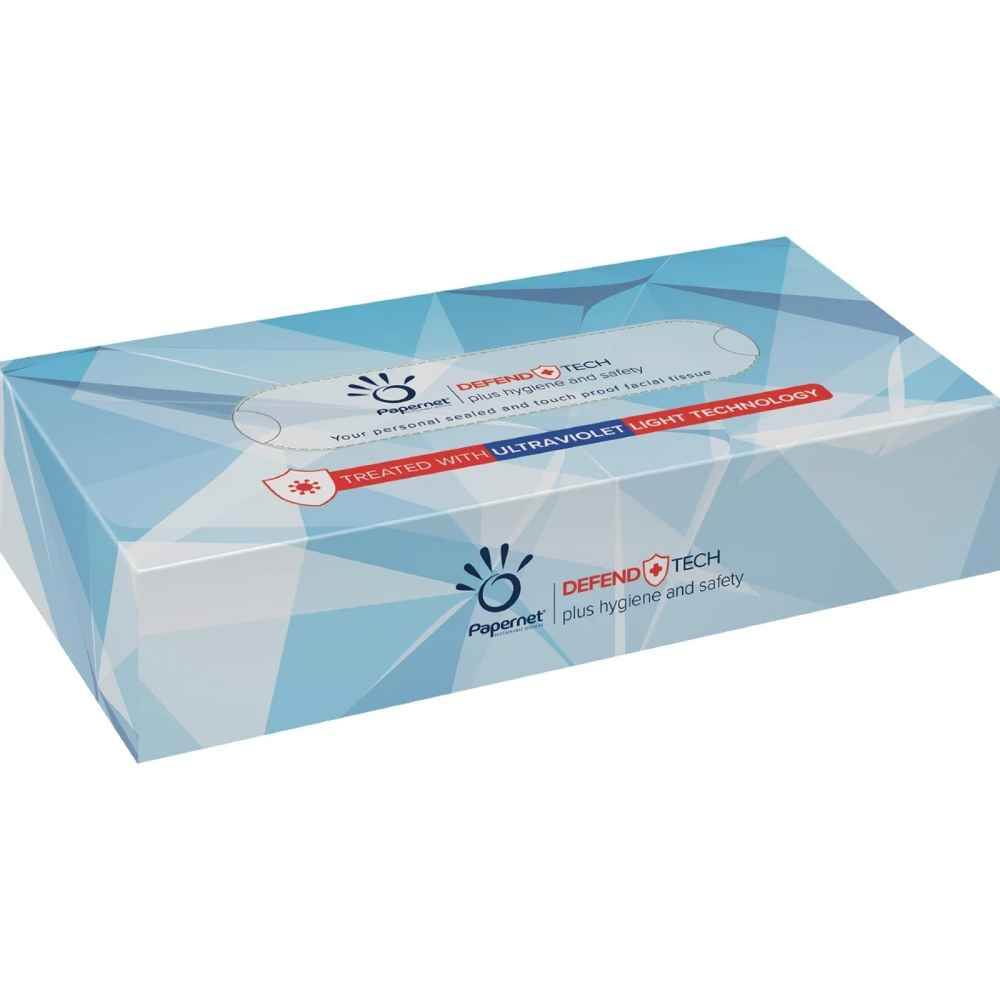 Servetele faciale 2 str albe celuloza 100 buc/cutie Defend Tech PAPERNET