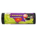 Saci de gunoi menajer, 60 l, 50 buc, negru, MICAS