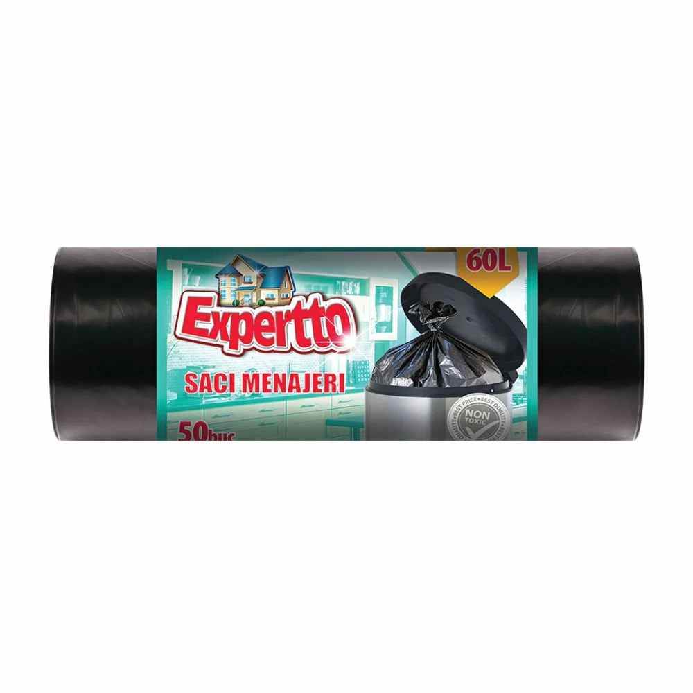 Saci de gunoi menajer, 60 l, 50 buc EXPERTTO