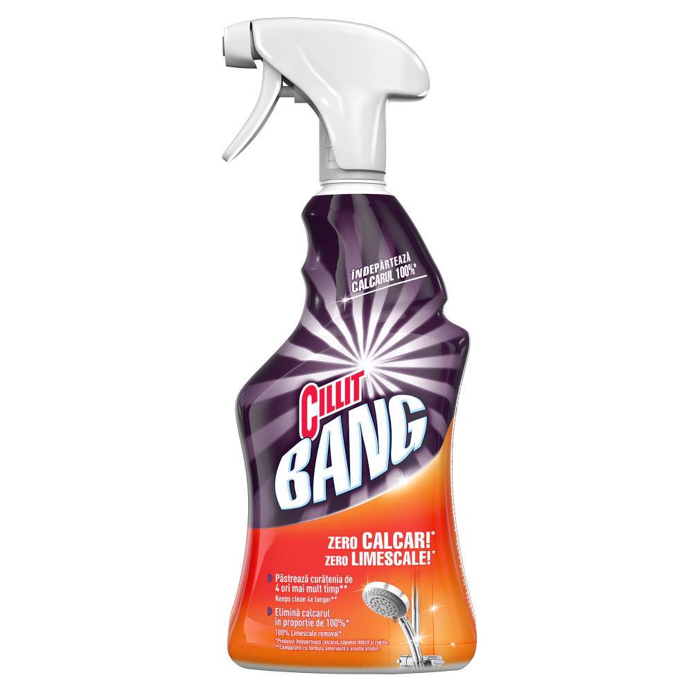 Detergent anticalcar pentru baie, cu pulverizator, 750 ml, CILLIT BANG