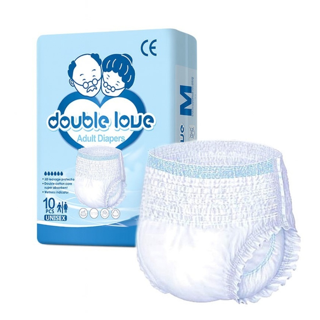 Scutece pentru adulti marimea M 10 buc/pachet  DOUBLE LOVE