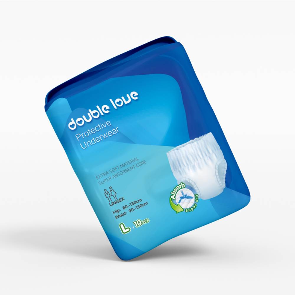 Scutece pentru adulti marimea L 10 buc/pachet  DOUBLE LOVE