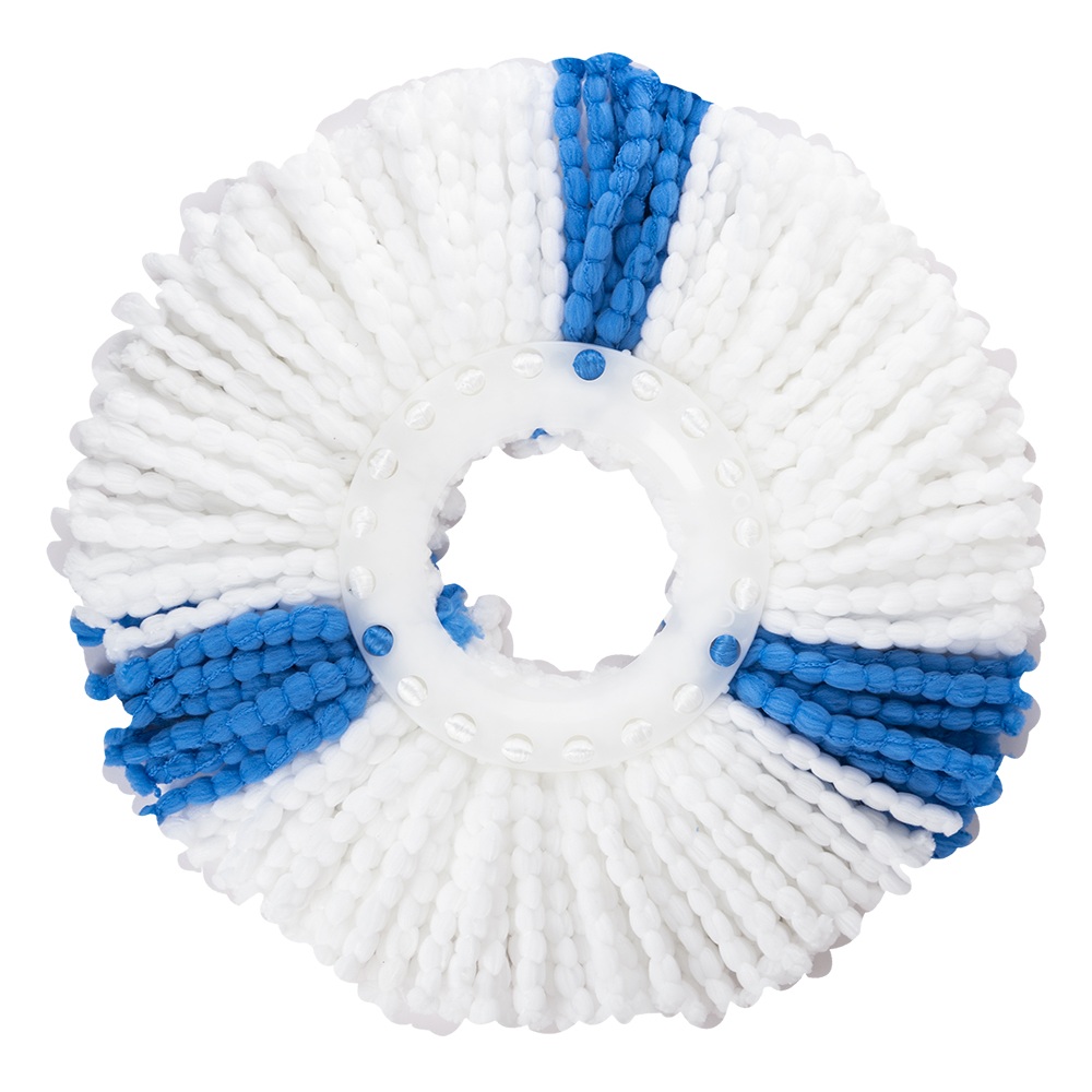 Rezerva pentru mop circular alb cu albastru 124 gr Kleaner GSR-T002-1