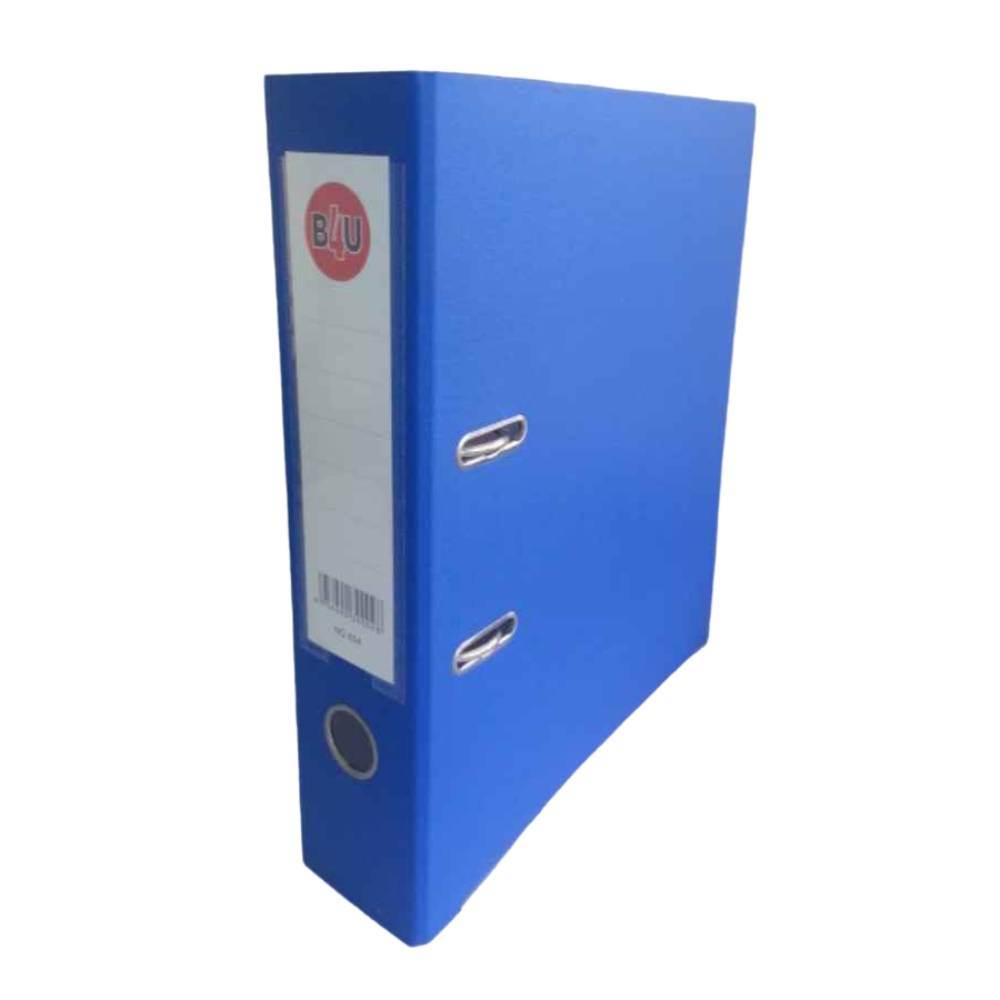 [30152401] Biblioraft plastifiat A4, 7.5cm, albastru, B4U