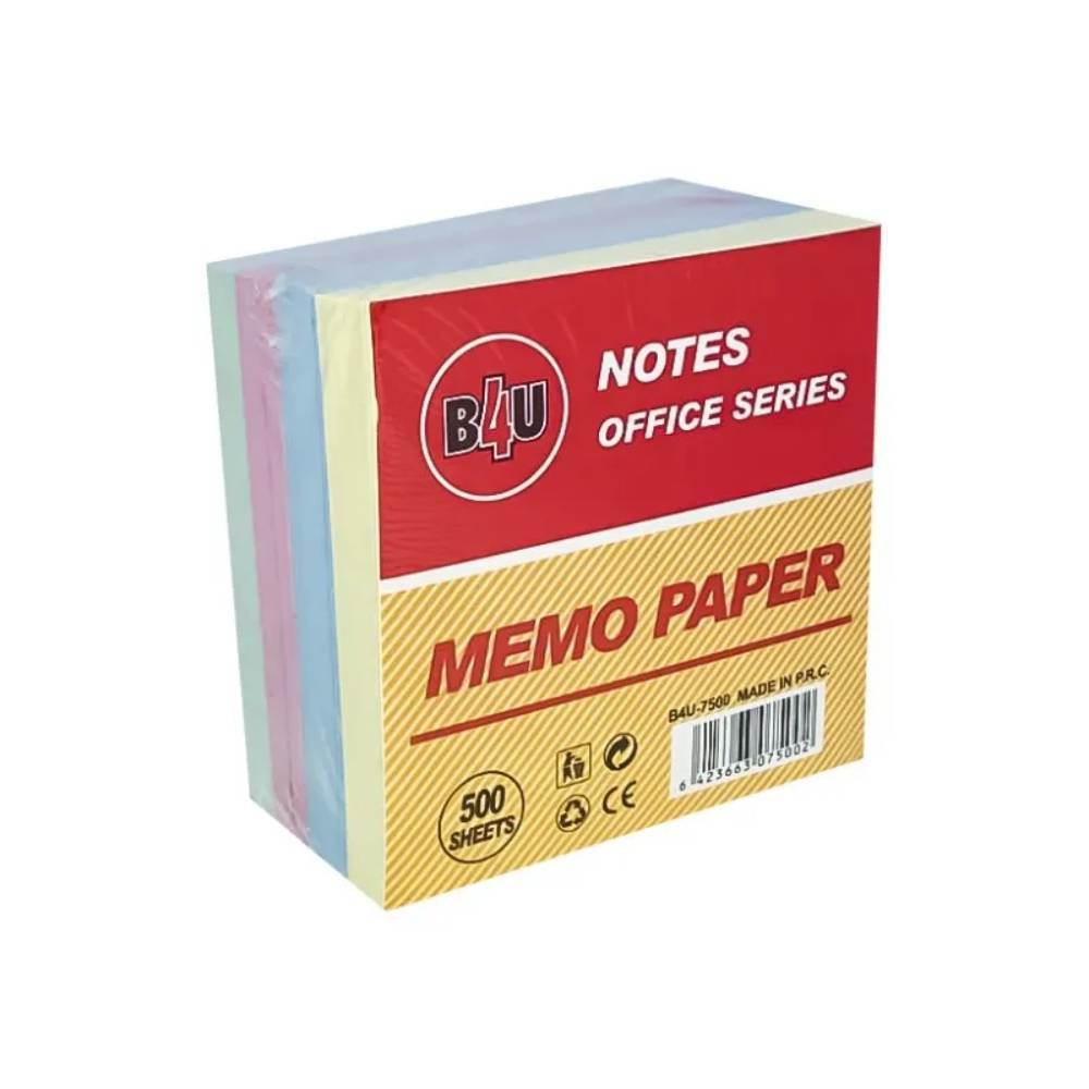 [11191000] Cub hartie color 9x9 cm, 500 file B4U