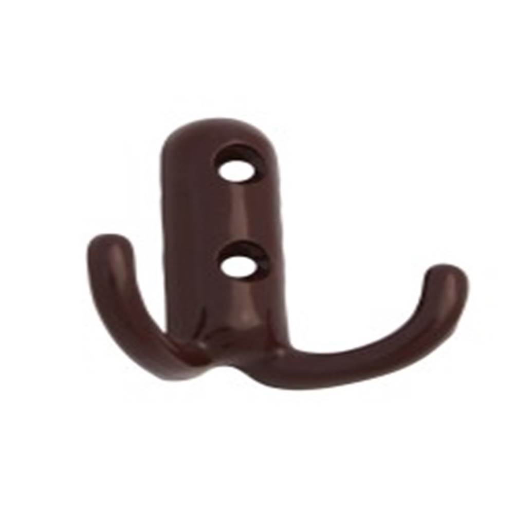 [16452347] Cuier metalic cu 2 carlige maro