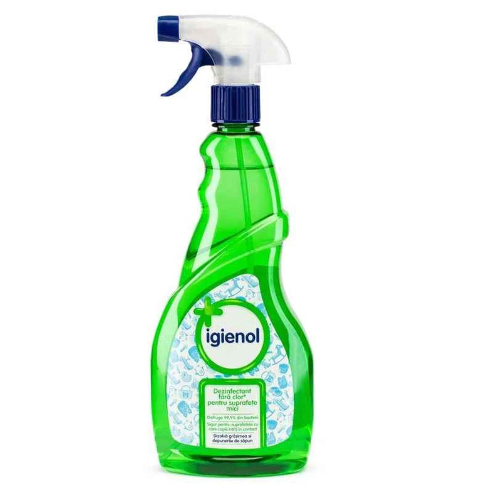 [70815200] Detergent lichid dezinfectant, cu pulverizator, mar verde, 750 ml, IGIENOL