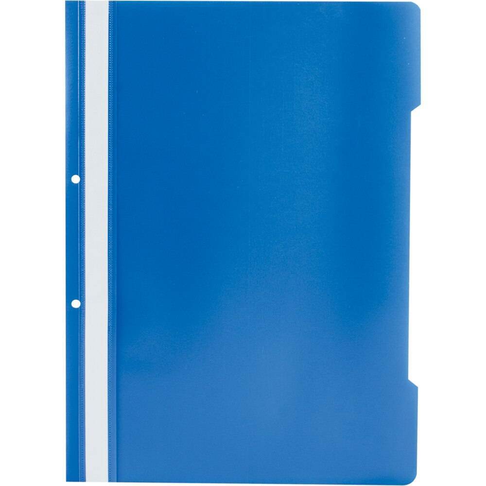 [30660903] Dosar plastic, cu sina si perforatii, A4, albastru, B4U