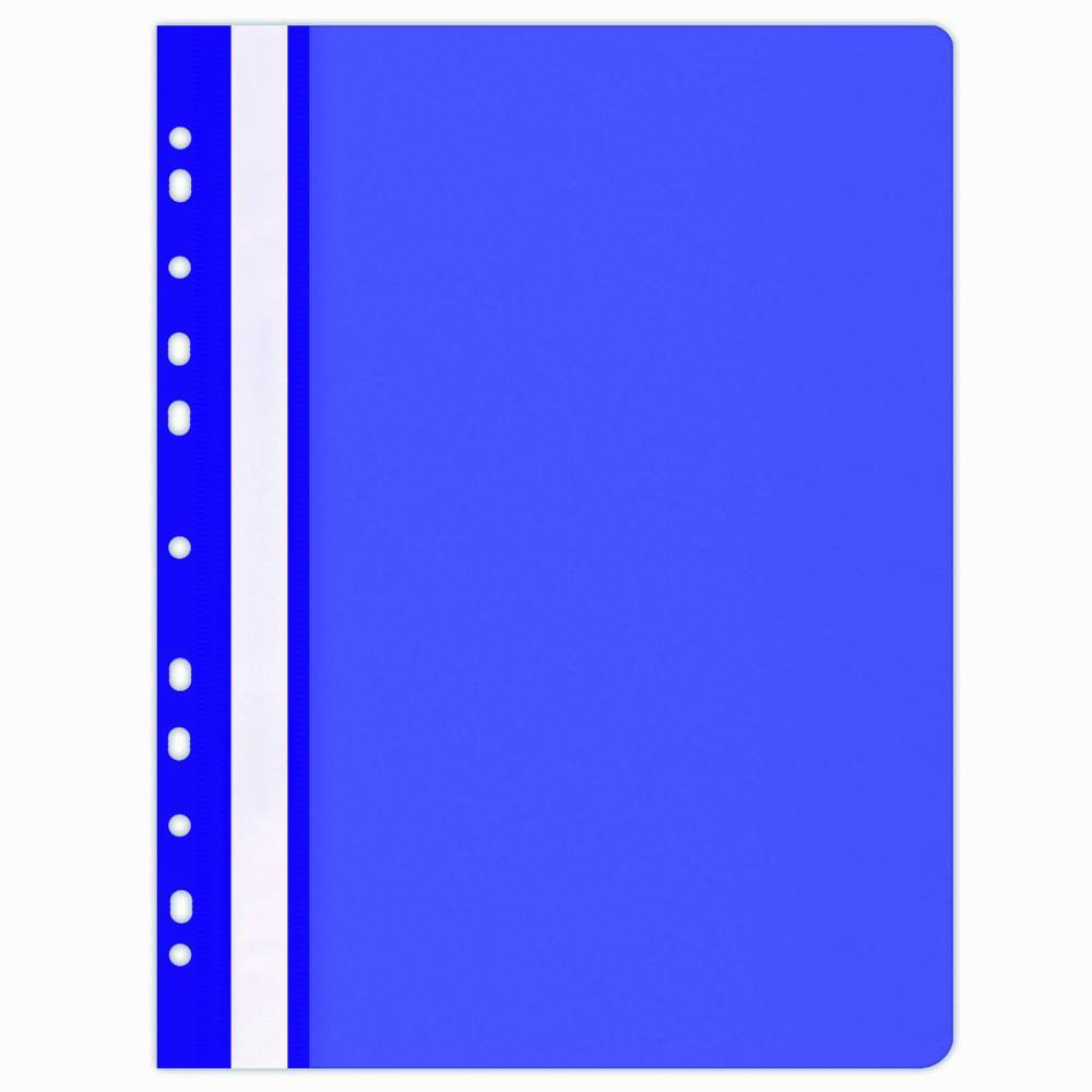 [30621411] Dosar de plastic, cu sina si multiple perforatii, A4, albastru, B4U
