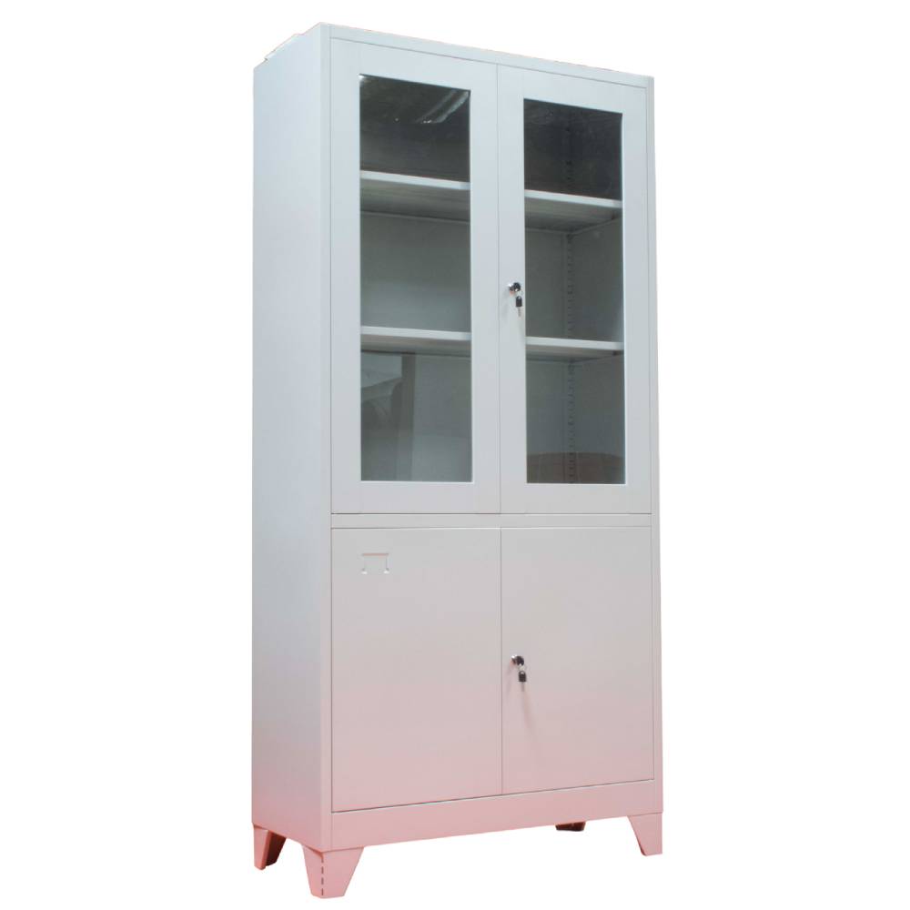 [15424875] Dulap metalic de medicamente, 4 usi, 3 polite, 35 kg/polita, 760x380x1760mm, gri, C153 B4U