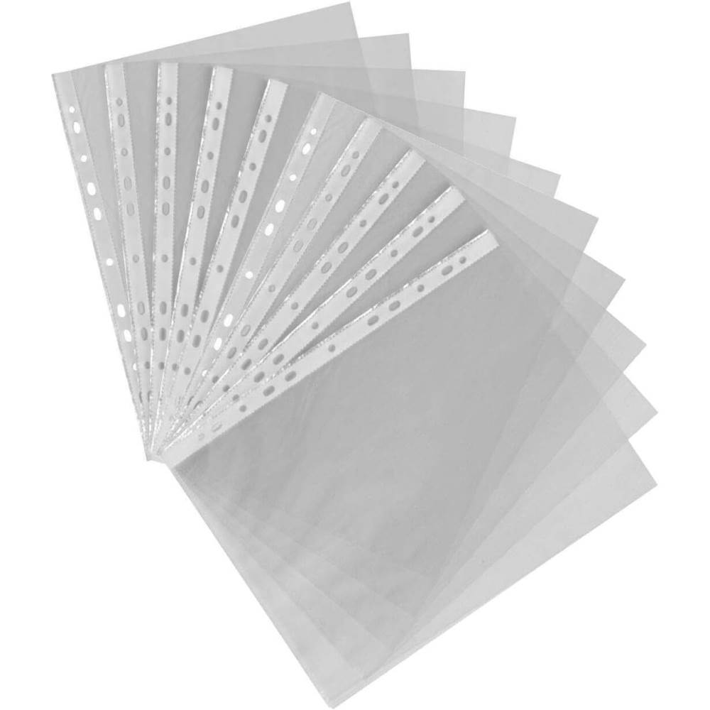 [30715470] Folii protectie documente, plastic, cristal, A4, 90 microni, 100 buc/set, B4U
