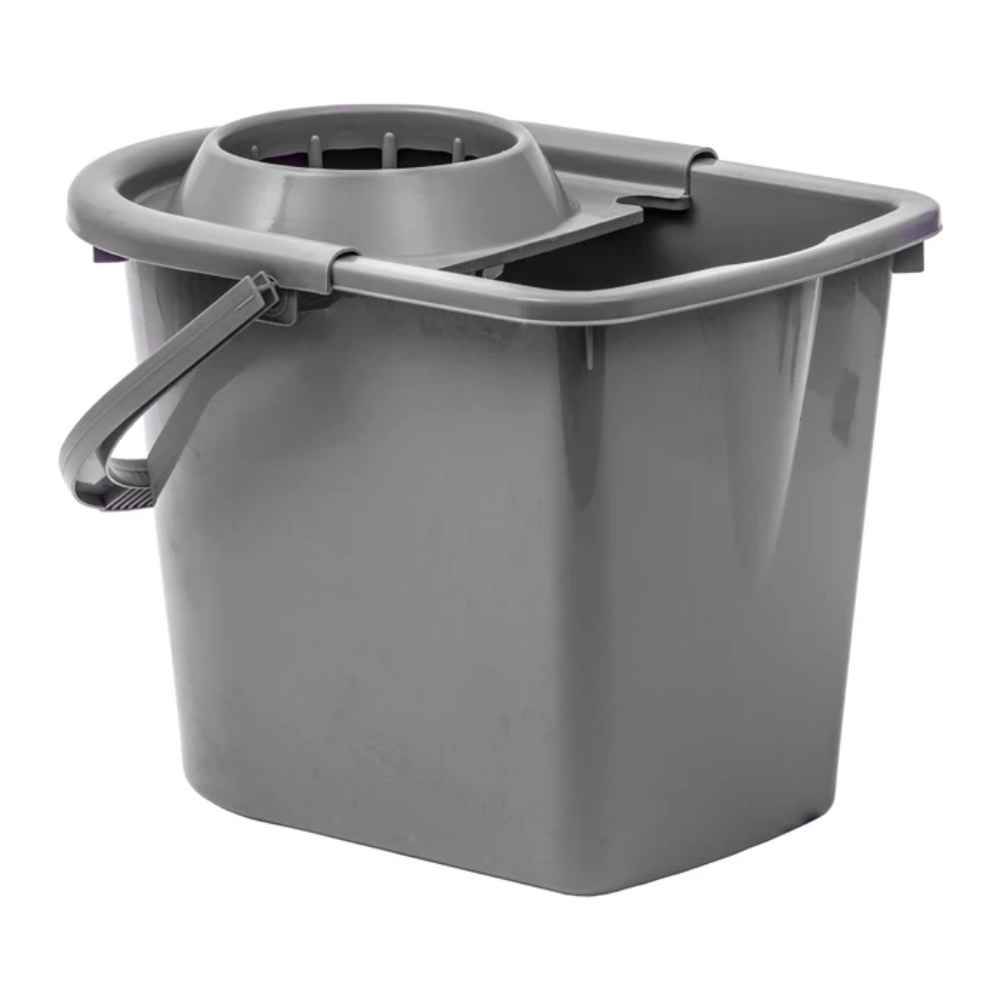 [71090210] Galeata dreptunghiulara cu storcator si roti 15L