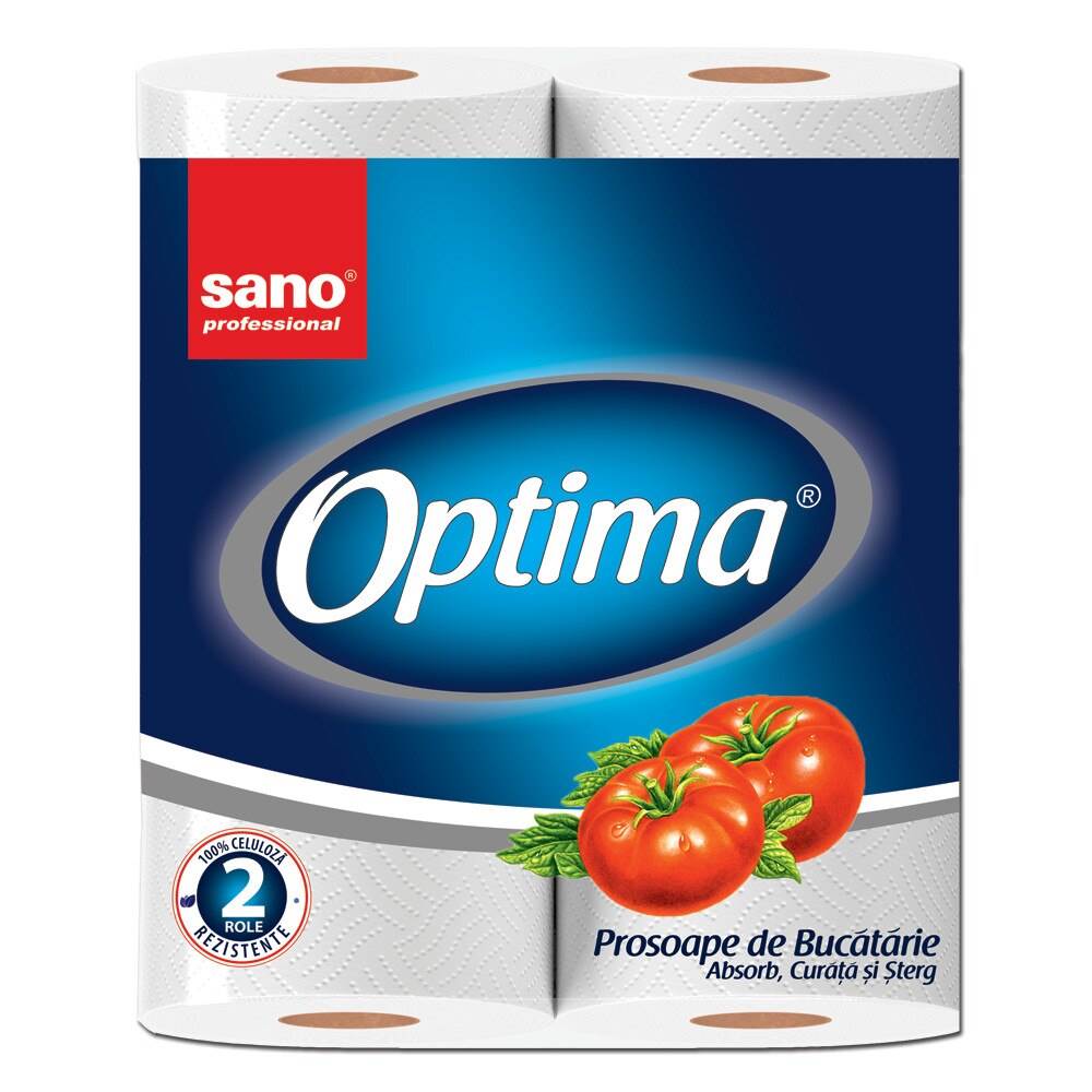 [72456979] Prosop de hartie, monorola, 2 straturi, 50 foi, 10.5 m, SANO OPTIMA