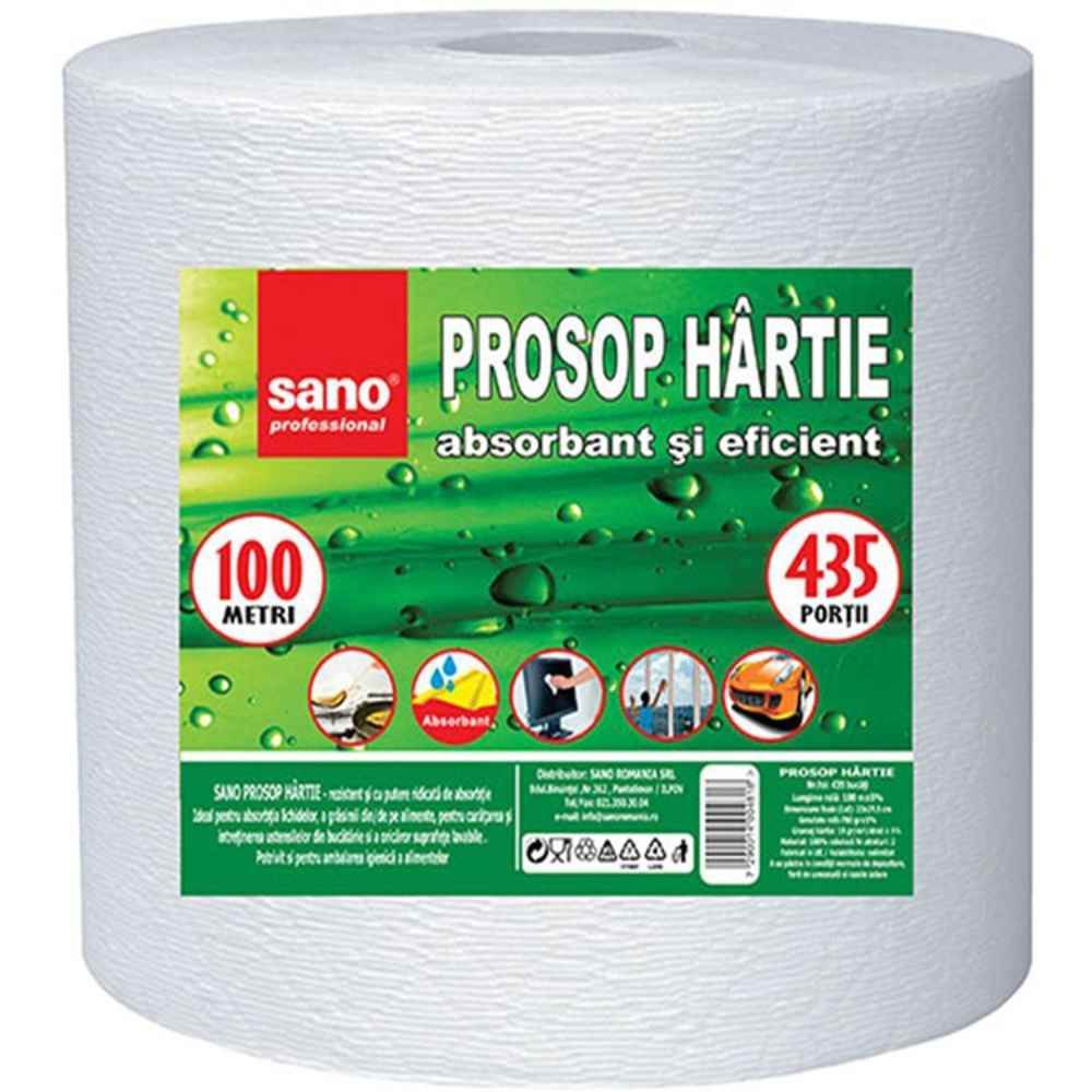 [72456243] Prosop de hartie, monorola, 2 straturi, 435 foi, 100 m, SANO