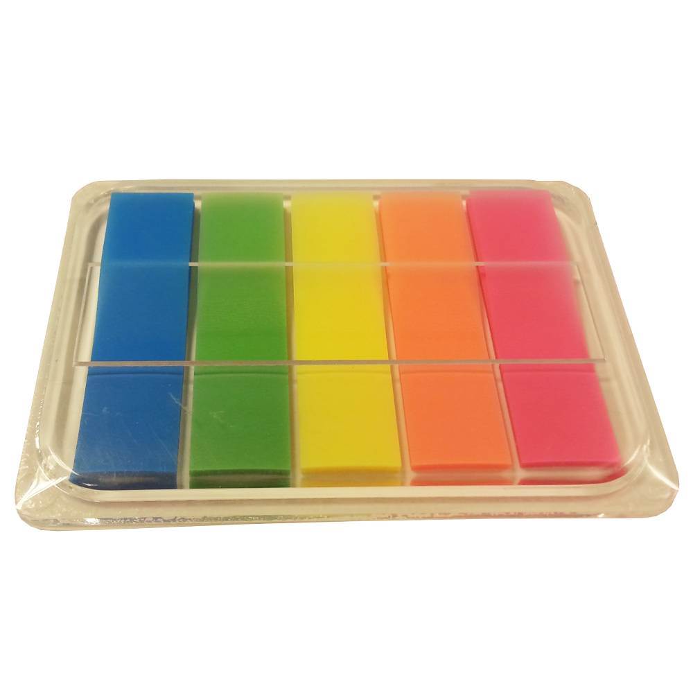 [11168400] Index 45x12mm plastic CN, cu suport PVC,5 culori intense/set