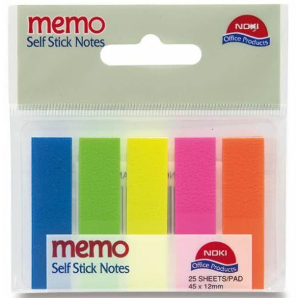 [11103268] Index 45x12mm plastic NOKI, repoz, 5 culori/set