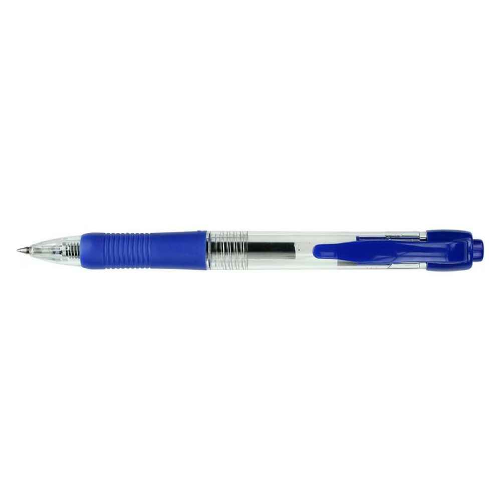 [20114501] Pix cu gel 0.5mm albastru CN CLICK, corp transp cu grip