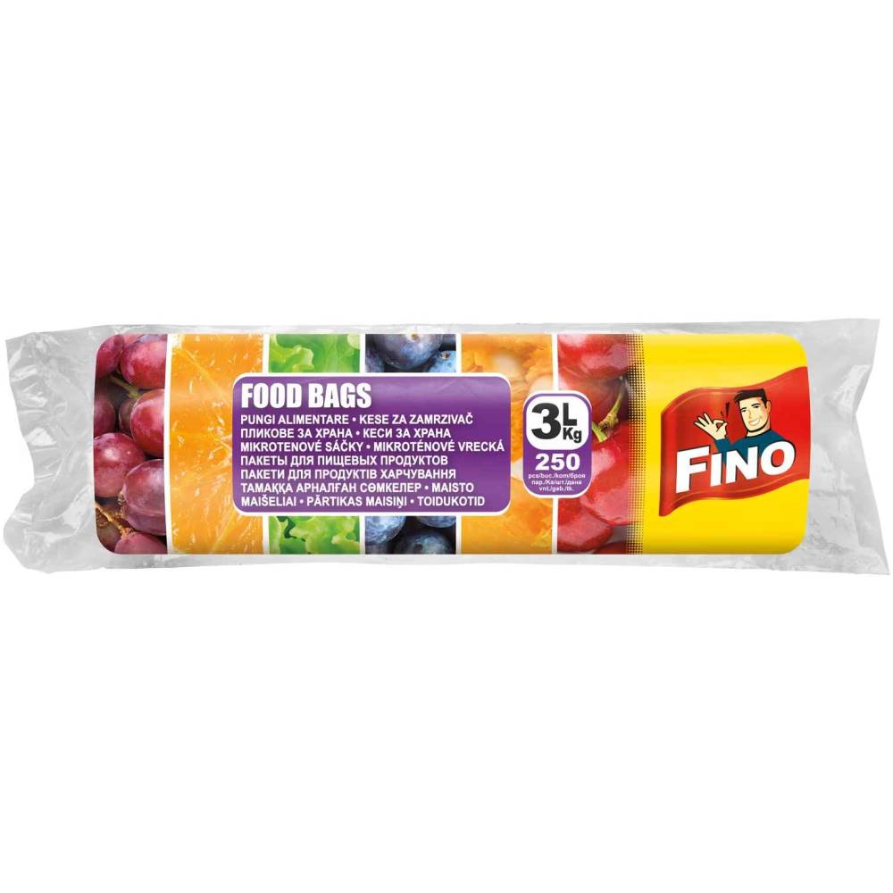 [71042534] Pungi alimentare, plastic, 250 pungi, 3 l, 36.5x24.5 cm