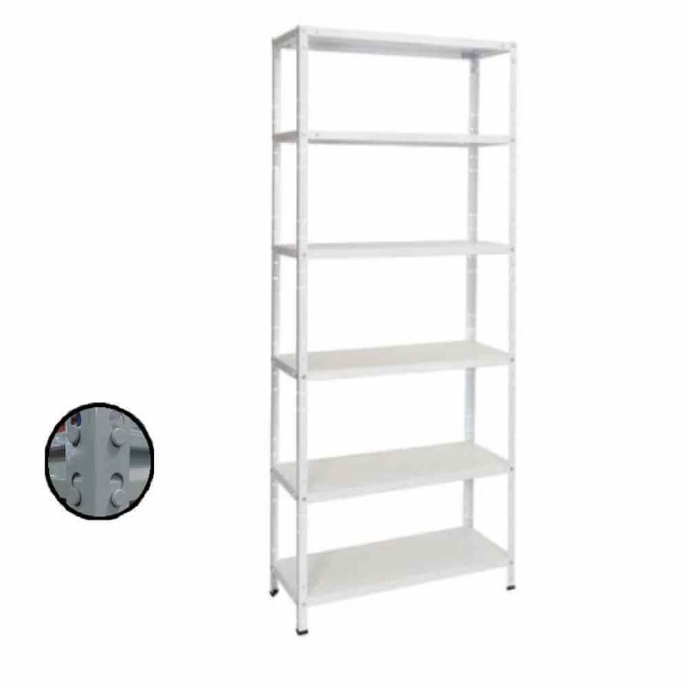 [15456643] Raft metalic GRI cu 6 polite 250x100x40 cm 150 kg /polita montaj montaj prin clipsare B4U