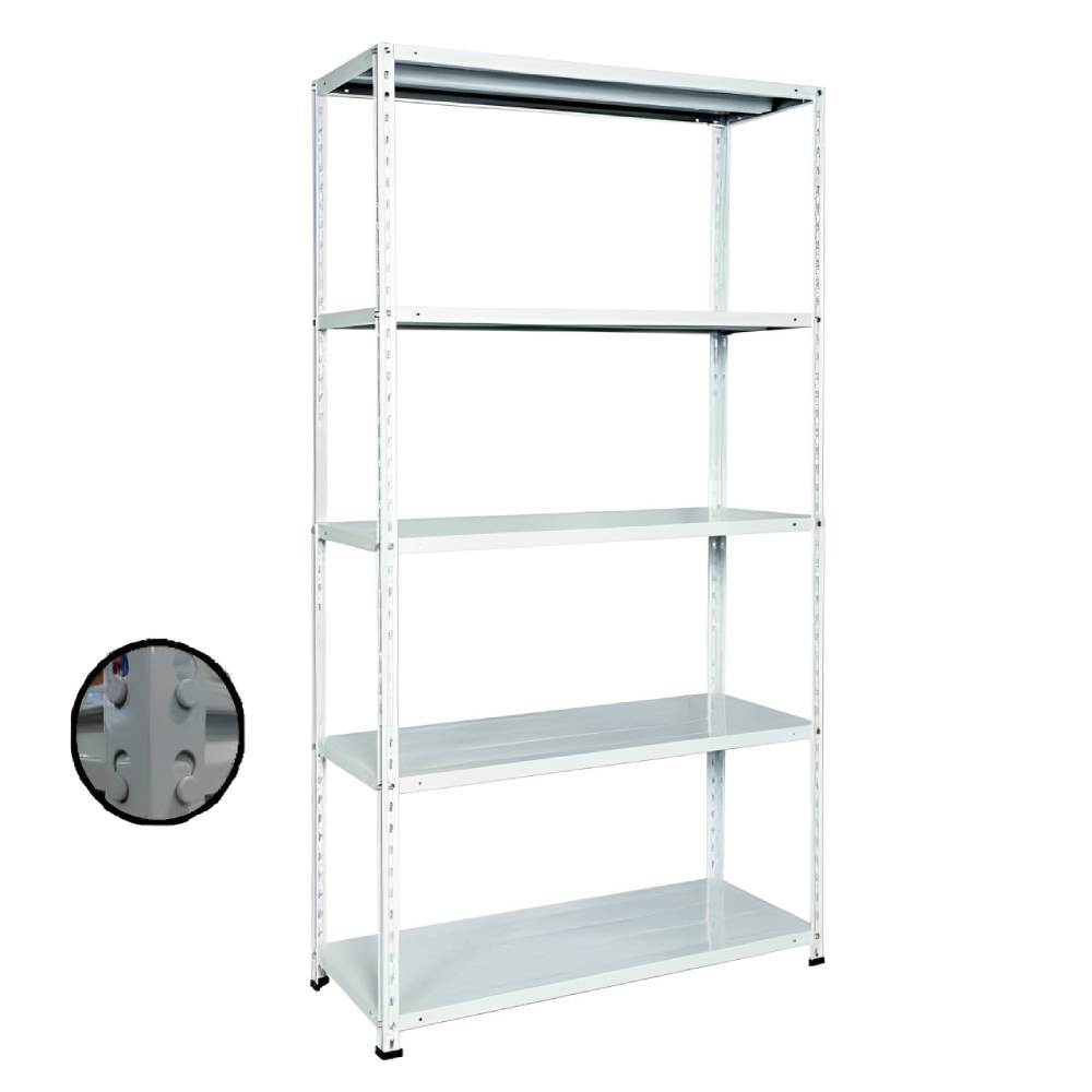 [15423557] Raft metalic GRI cu 5 polite 250x100x60cm 180 kg /polita montaj montaj prin clipsare B4U