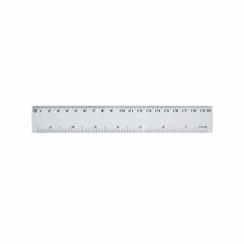 [90504600] Rigla 20cm plastic, transparenta, CN 12buc/tipla, 2400buc/bax