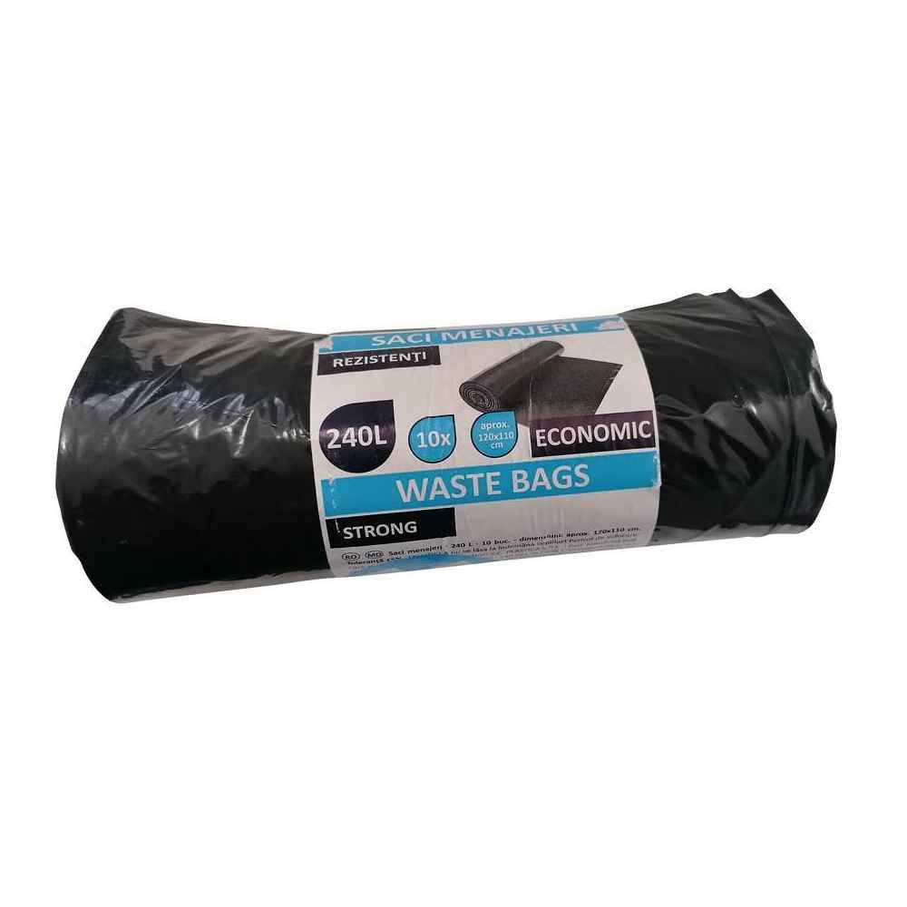 [71068995] Saci menajeri, 240 l, 10 buc, negru