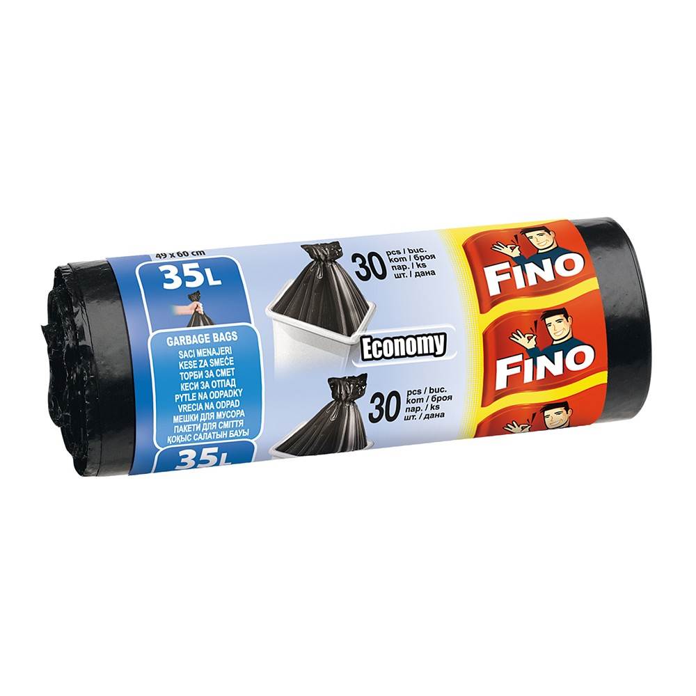 [71067870] Saci menajeri, 35 l, 30 buc, negru, FINO