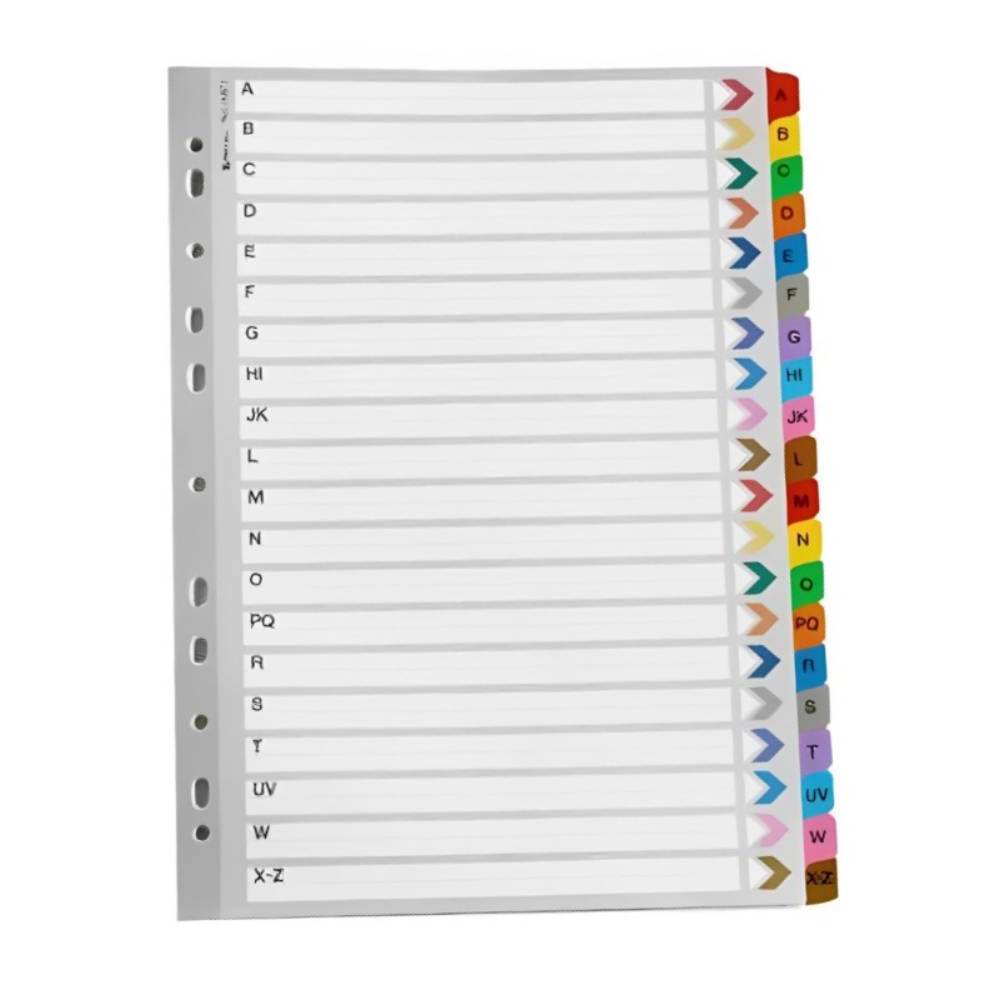 [30455100] Separatoare CN, plastic diverse culori, A-Z, 21buc/set