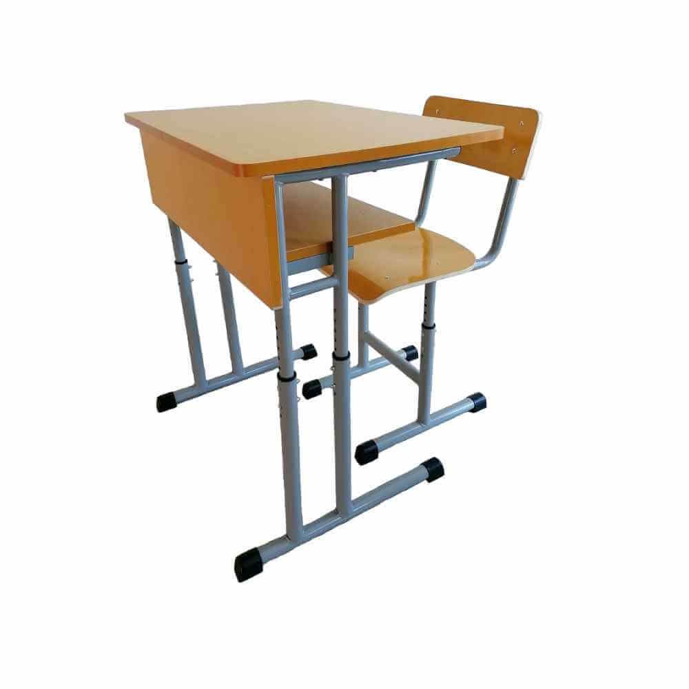 [16465812] Set banca scolara individuala reglabila lemn 650x500xh810 mm si scaun RK B4U