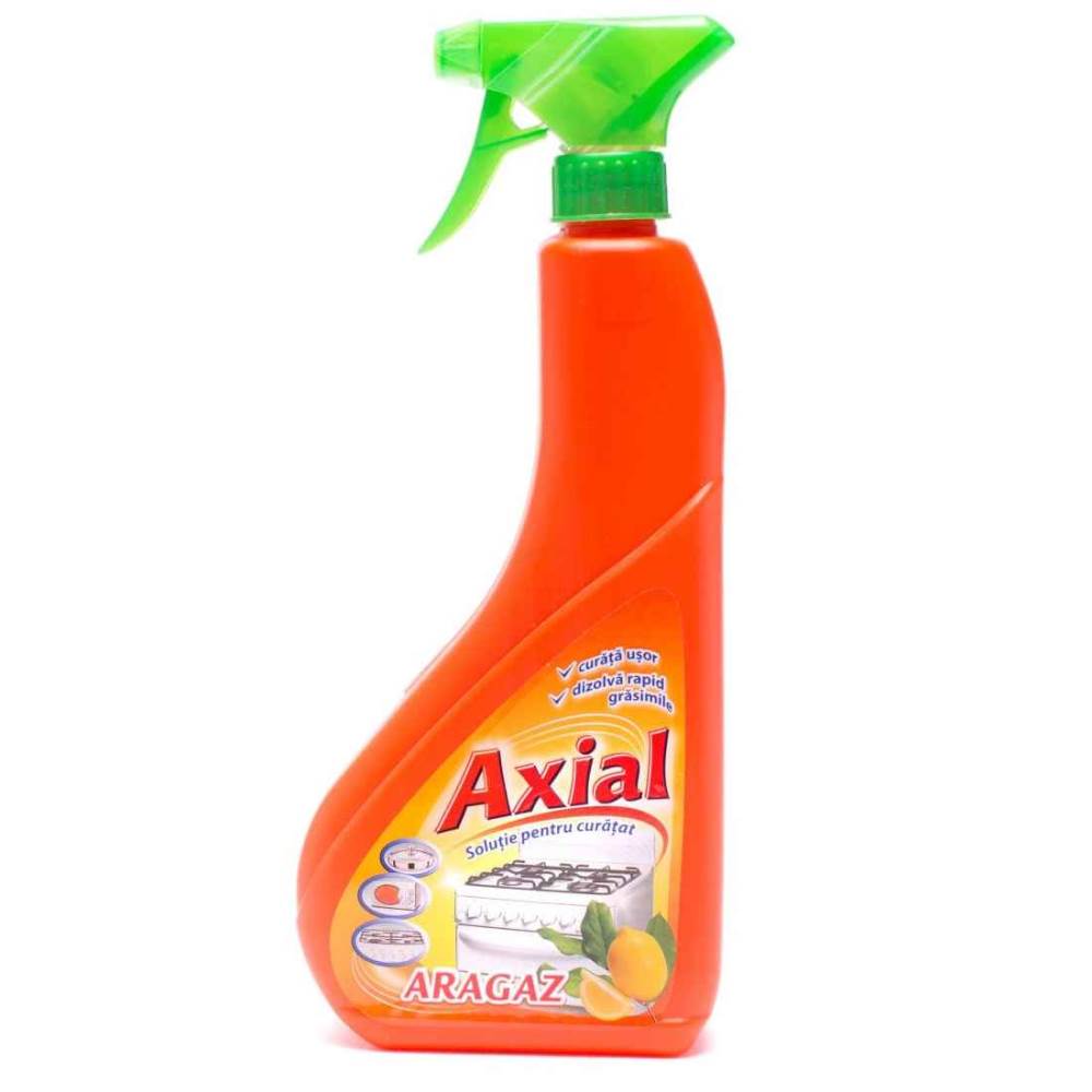 [70896900] Detergent lichid pentru aragaze, plite, cuptoare, cu pulverizator, lamaie, 750 ml, AXIAL
