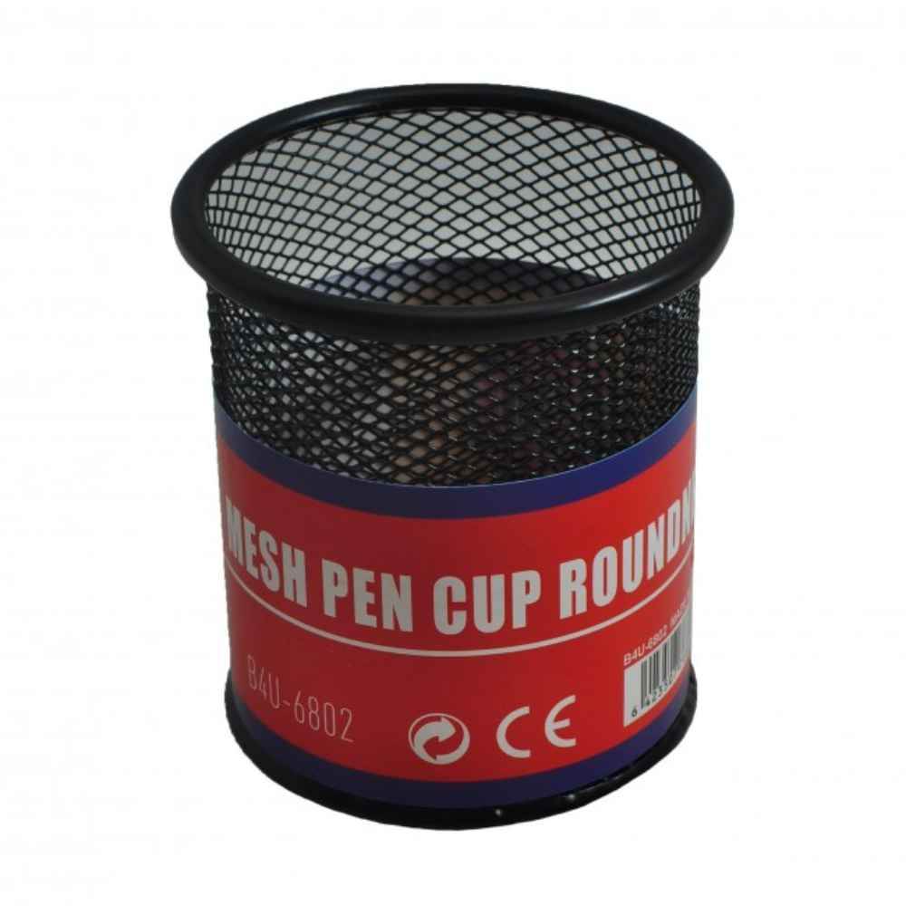 [40228300] Suport metalic CN 802, negru, pentru instrumente de scris, cilindric, tip Mesh