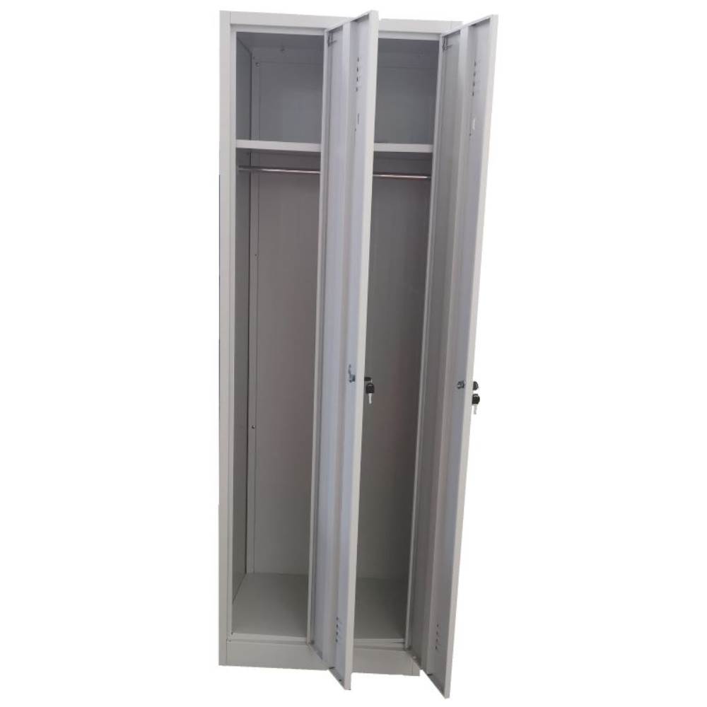[15422400] Vestiar metalic, 2 compartimente, bara umerase, 600x450x1800mm, gri, A891/8 B4U