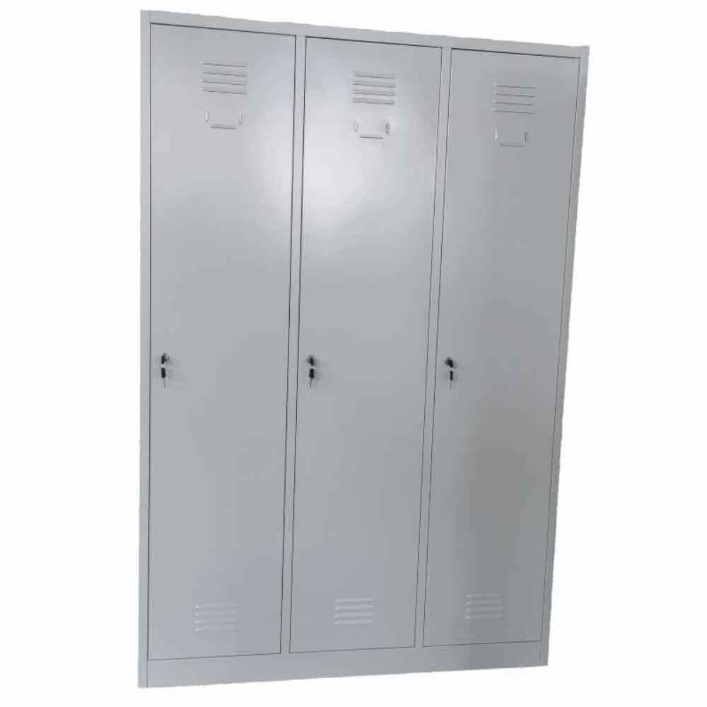 [15454871] Vestiar metalic, 3 compartimente, bara umerase, 1200x450x1800mm, gri, A827 B4U