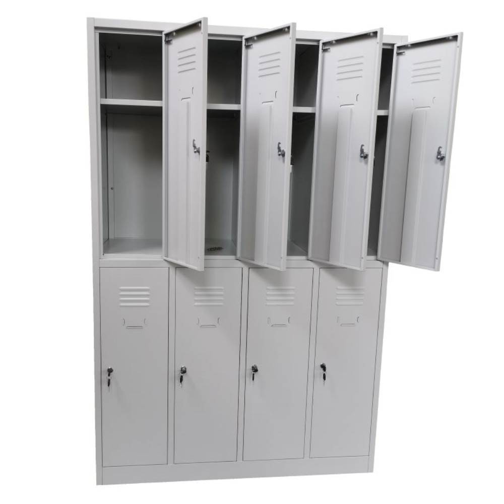 [15469689] Vestiar metalic, 8 compartimente 4x2, 1175x450x1800mm, gri, C891 B4U