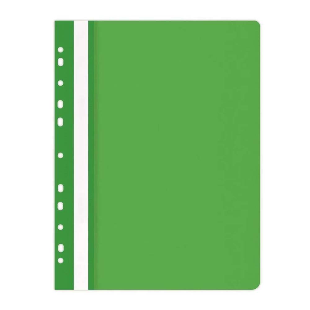 [30621414] Dosar de plastic, cu sina si multiple perforatii, A4, verde, B4U