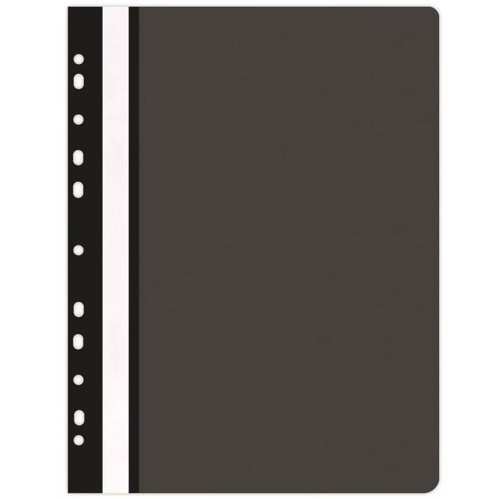 [30621412] Dosar de plastic, cu sina si multiple perforatii, A4, negru, B4U