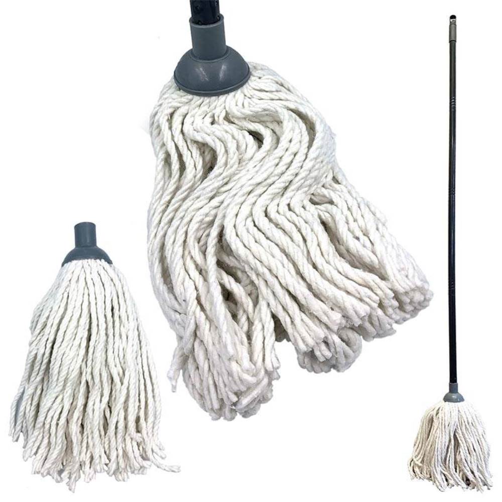 [71023412] Mop bumbac 250g CN+coada lemn imbracata in PVC CN