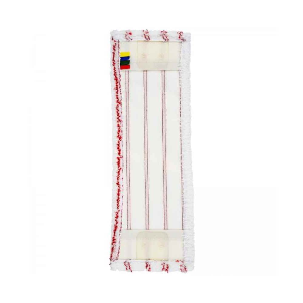 [71046874] Mop profesional microfibra 40cm cu urechi de prindere ROSU