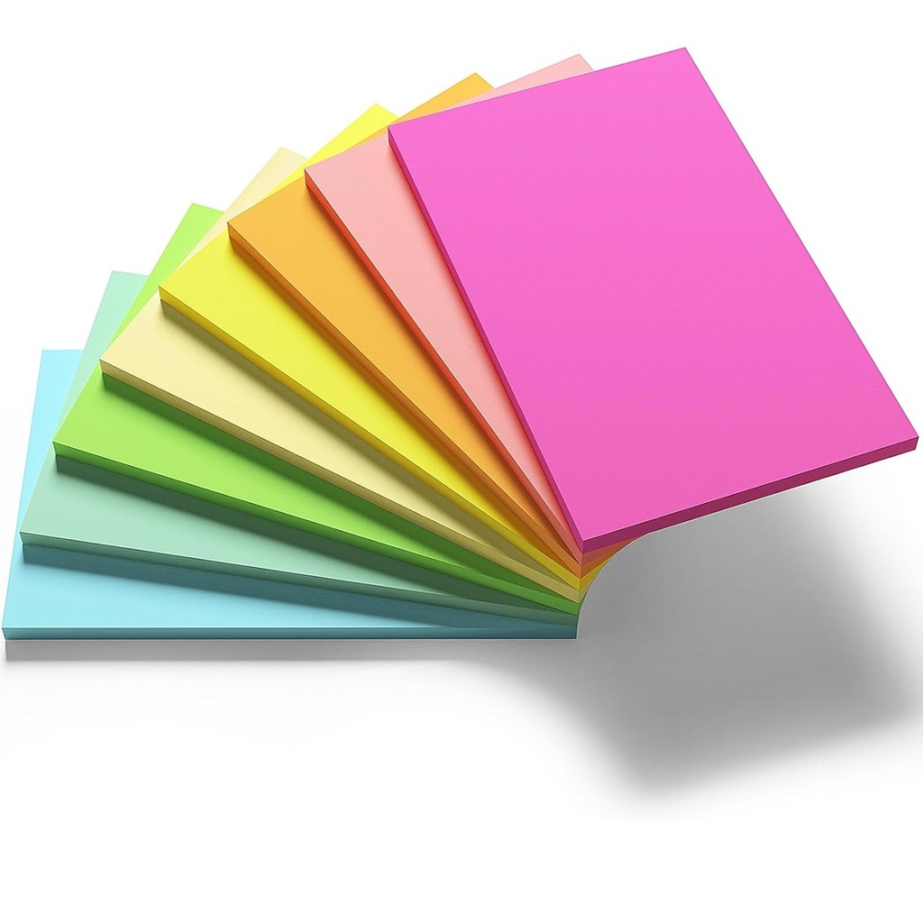 [11185200] Notite adezive 75x100mm, culori intense