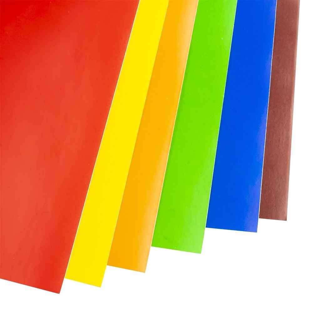 [90647900] Hartie glasata A5 diverse culori 6buc/set