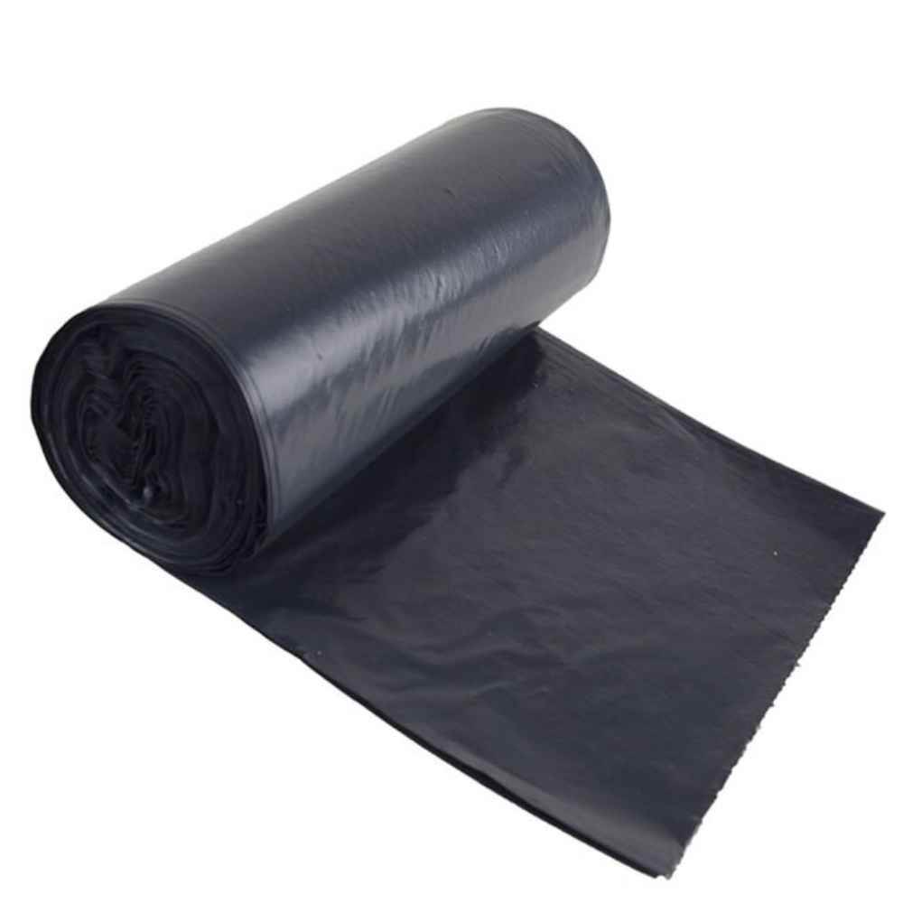 [71041010] Saci de gunoi menajer, 120 l, 10 buc, cu snur, negru
