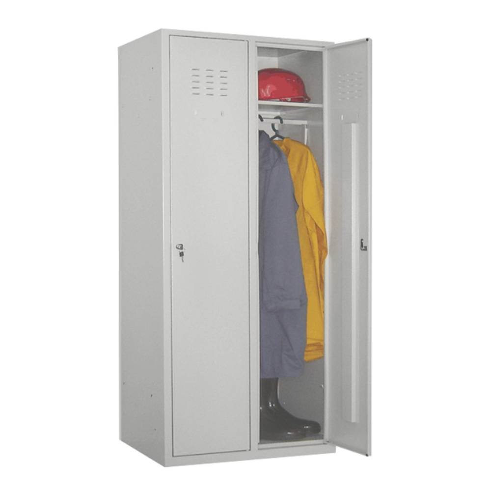 [15422420] Vestiar metalic, 2 compartimente, bara umerase, 600x450x1800mm, gri, A891/8 B4U, montat