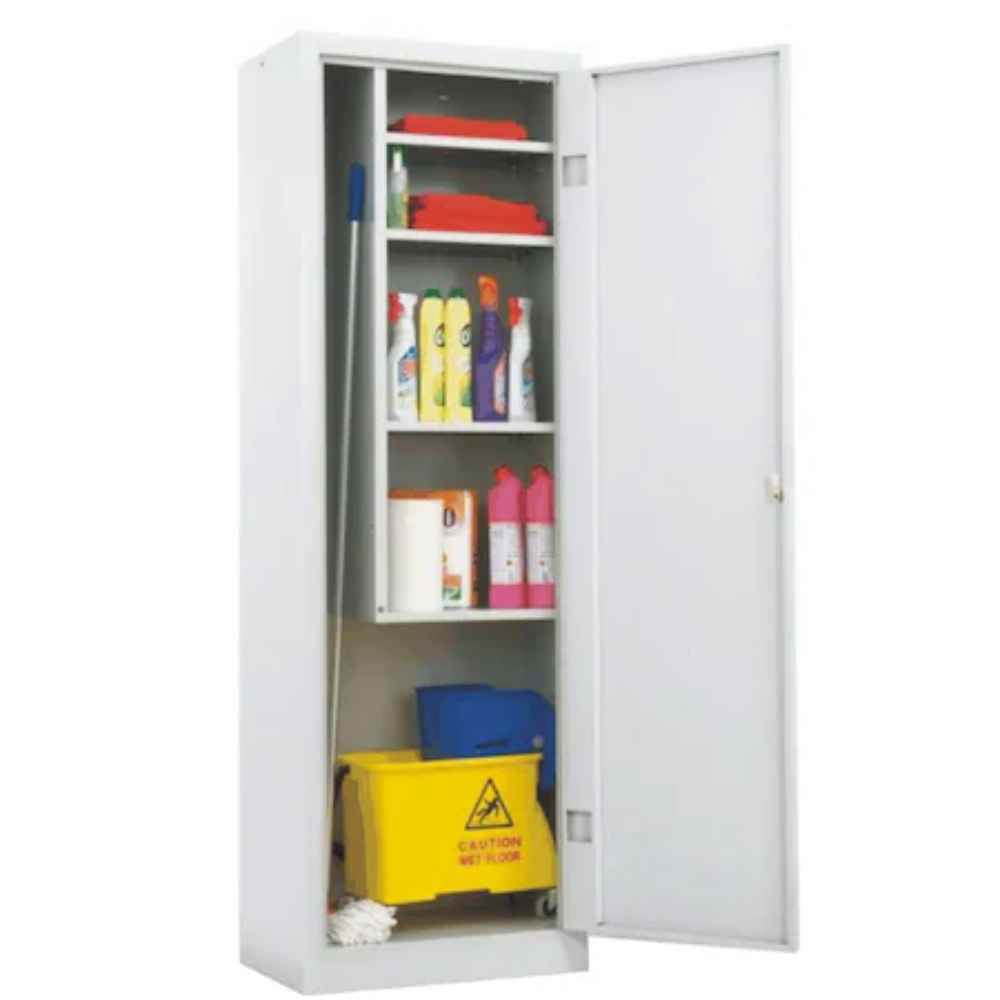 [15458753] Dulap metalic pentru materiale curatenie, 1 usa, 3 polite, 500x400x1700mm, gri, C813 B4U, montat