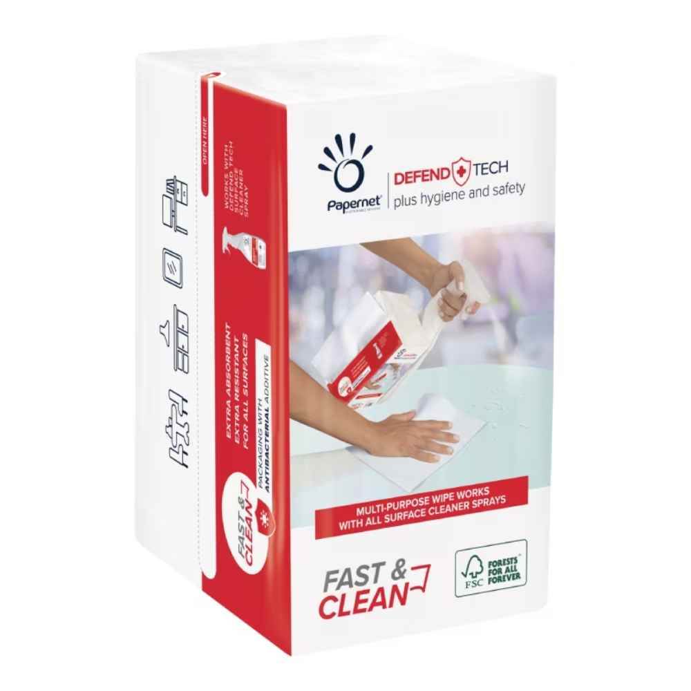 [71045121] Servetele dezinfectante albe 2 str 100 buc/pachet PAPERNET