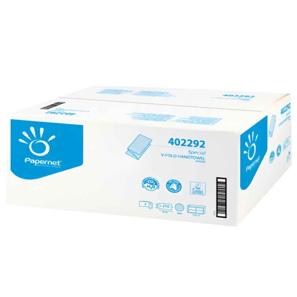[72456896] Prosop de hartie, pliat, alb, 2 straturi, 210 foi, PAPERNET 402292