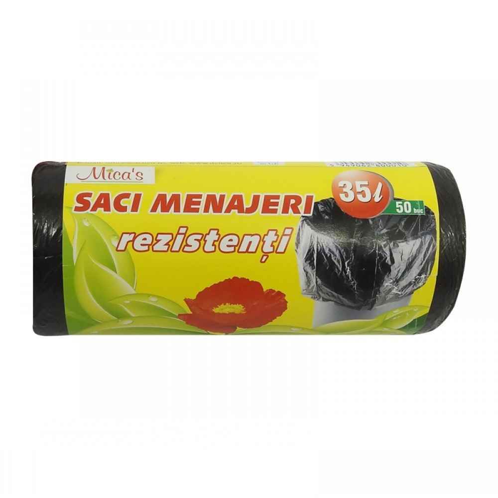 [27256981] Saci menajeri, 35 l, 50 buc, negru, MICAS