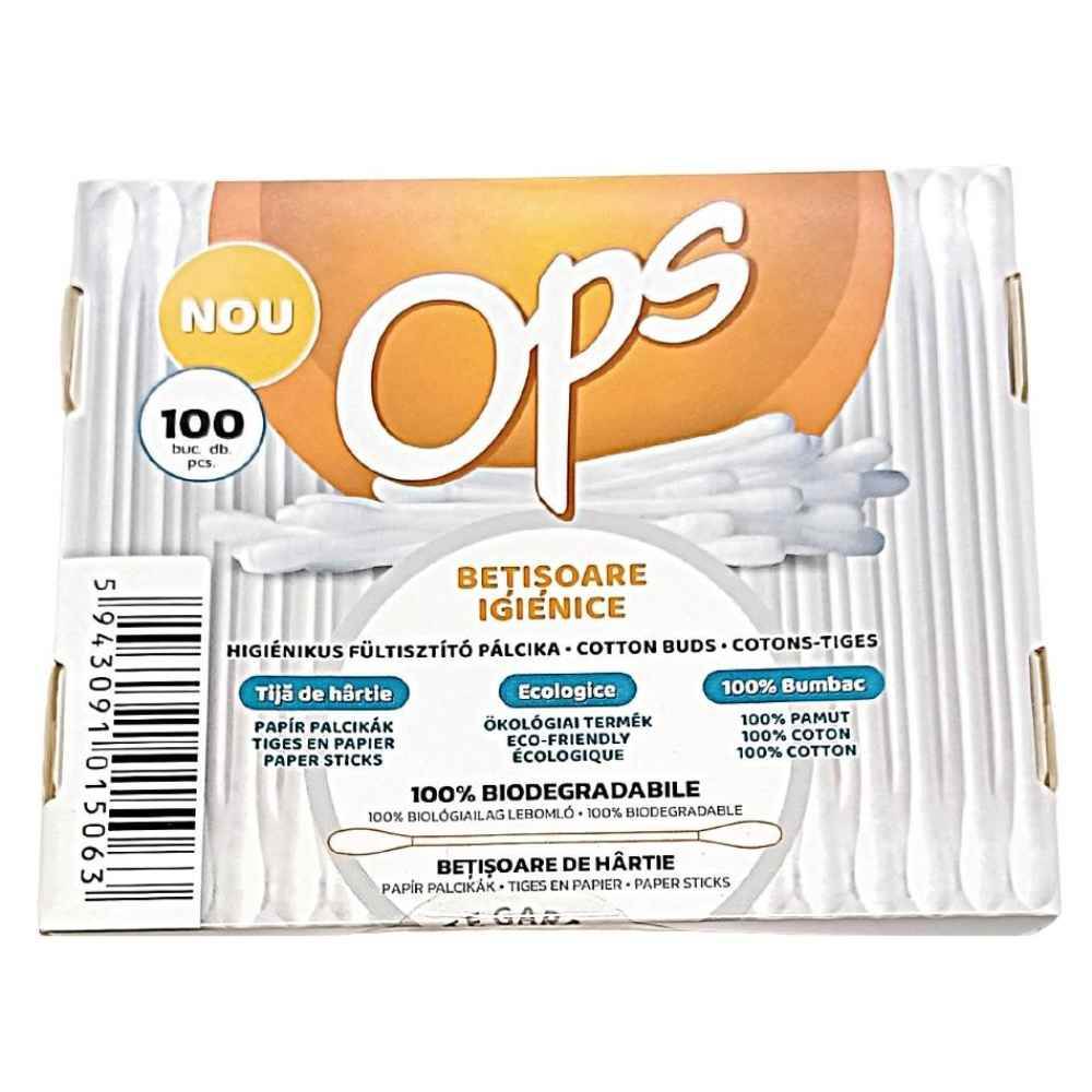 [27015063] Betisoare de urechi din hartie 100 buc/cutie OPS