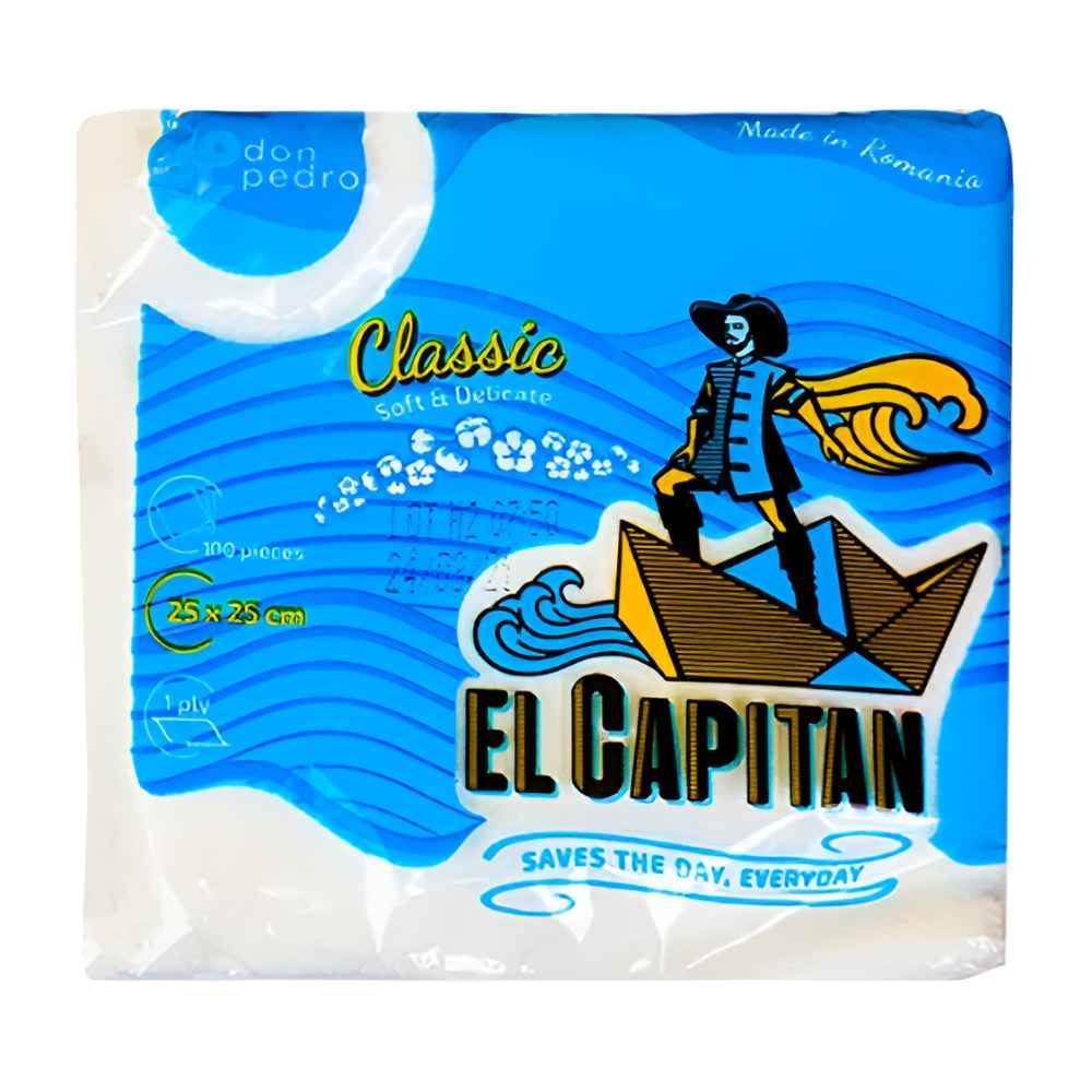 [27847748] Servetele de masa 1 str, celuloza, 25x25 cm, 100 buc EL CAPITAN